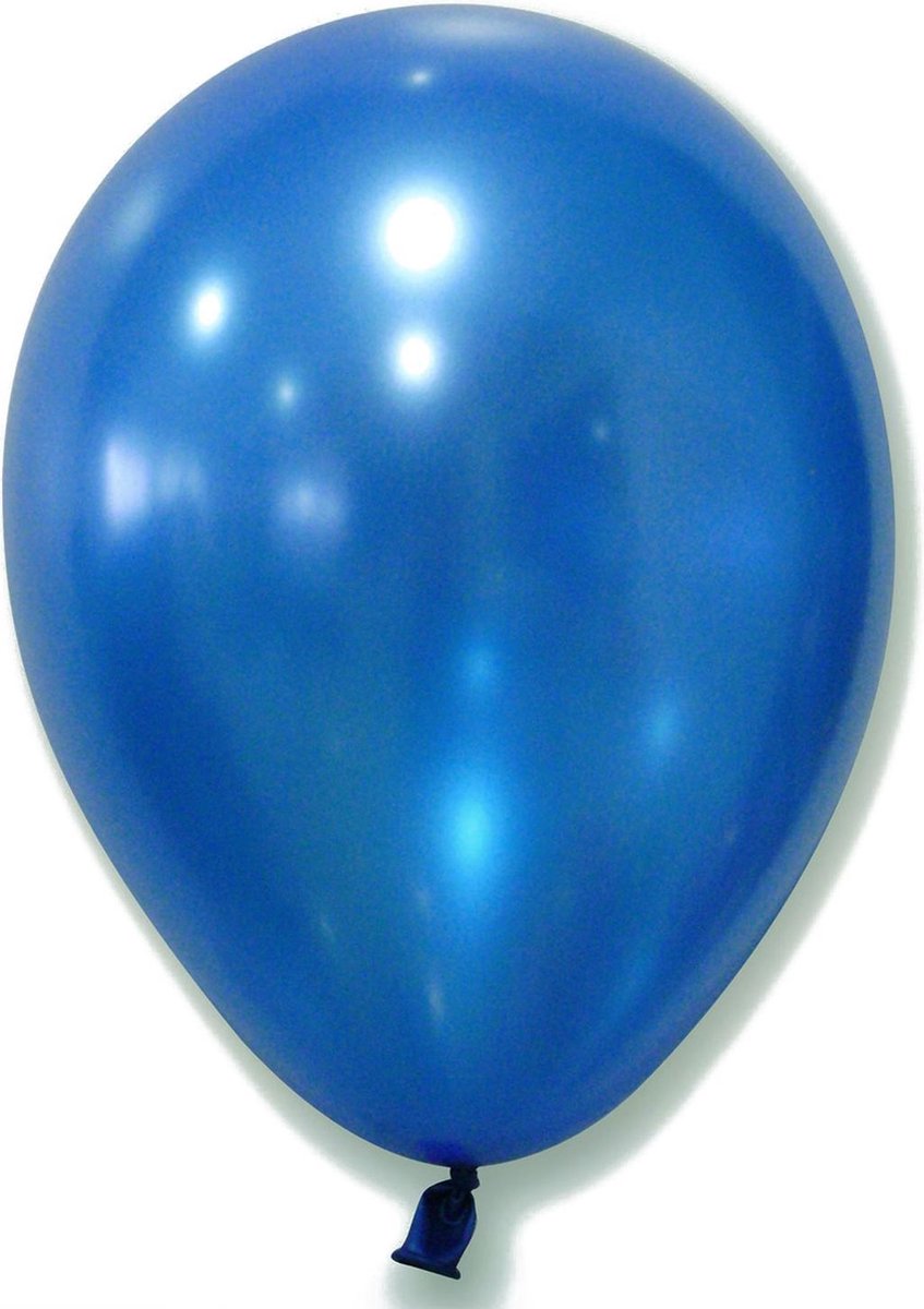 GLOBOLANDIA - 100 metallic blauwe ballonnen - Decoratie > Ballonnen